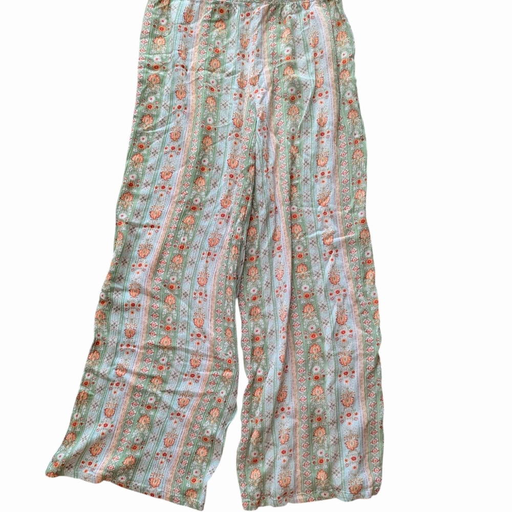Bohemian Floral Wide Leg Pants - Picture 3 of 7